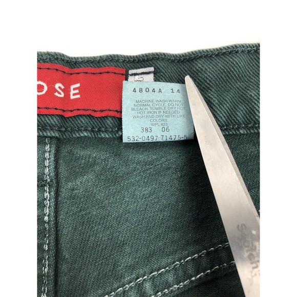 SilverTab Loose Fit Green Mom Jeans Juniors 9 100% Cotton USA Made (28x30) - Picture 9 of 10